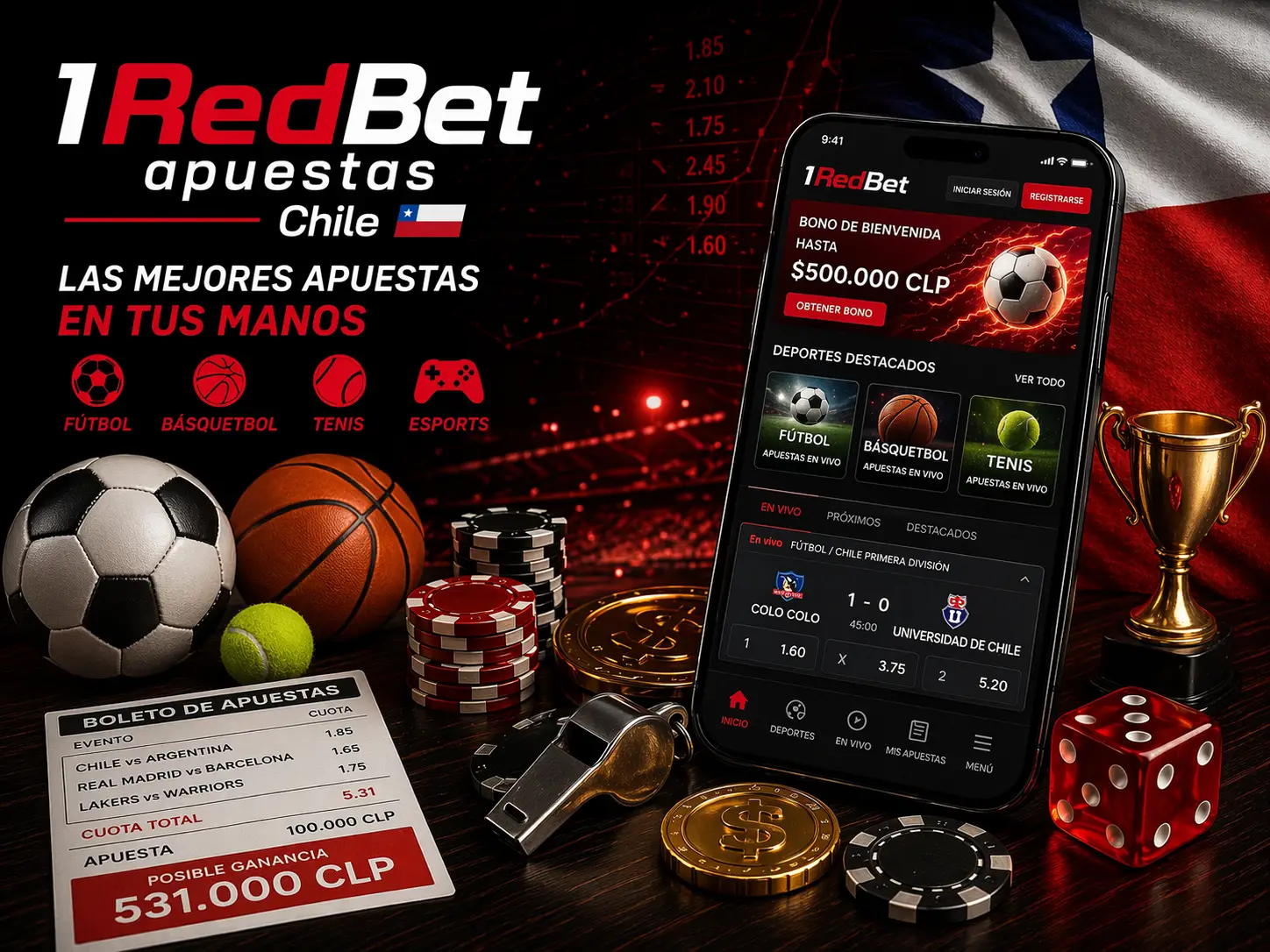 Uso en 1RedBet Chile