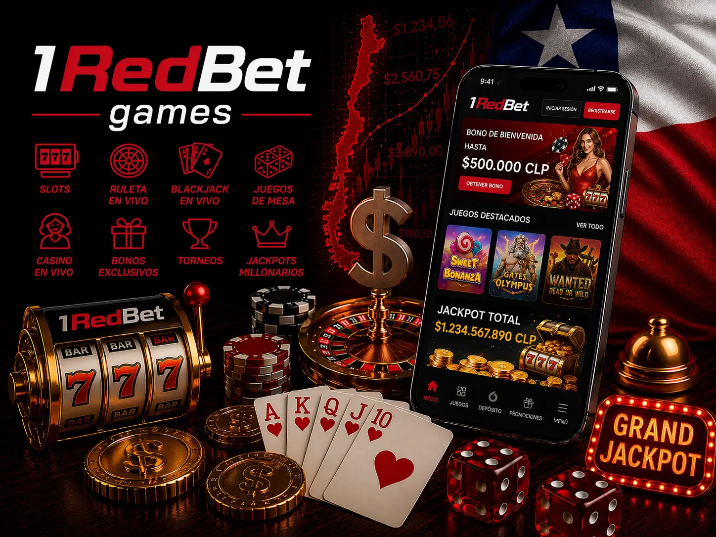 1RedBet Games Chile 2026: Catálogo Completo de Juegos